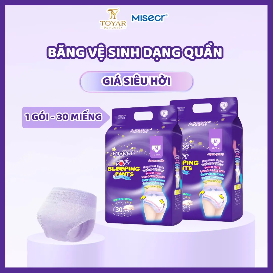 Băng vệ sinh dạng quần 30miếng MISECR